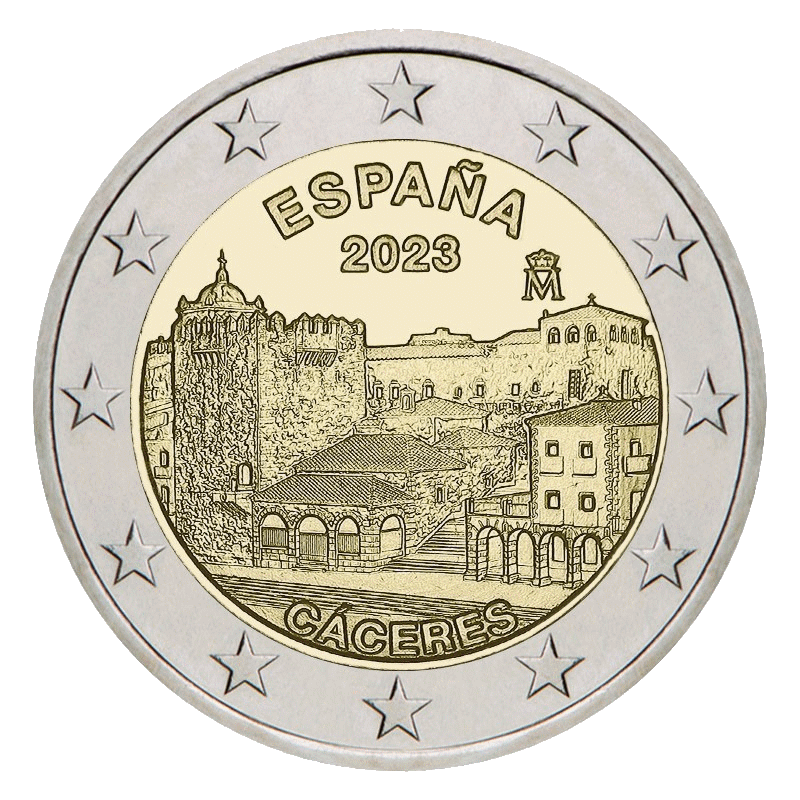 2 euros Cáceres Espagne 2023 Bureau Monnaie